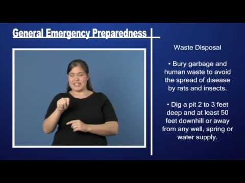 General Emergency Preparedness – Disaster Sanitation